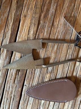 Garden shears with leather case